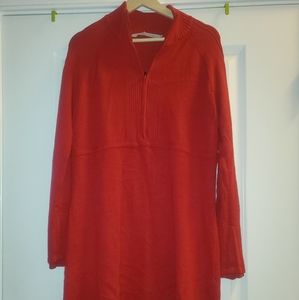 Red sweater dress